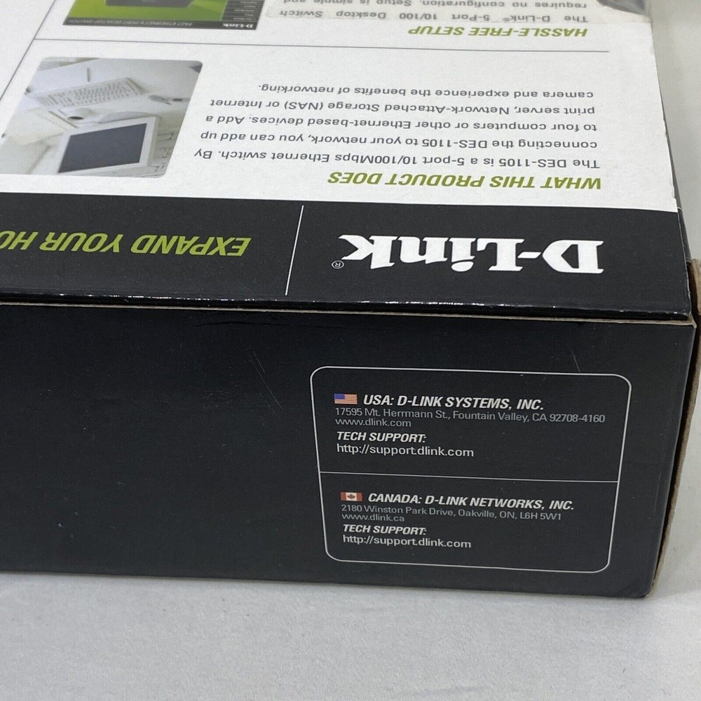 Switch D-Link Ethernet Gigabit 5 Port DES1105 External Ethernet 10/100 Complete - Picture 7 of 7